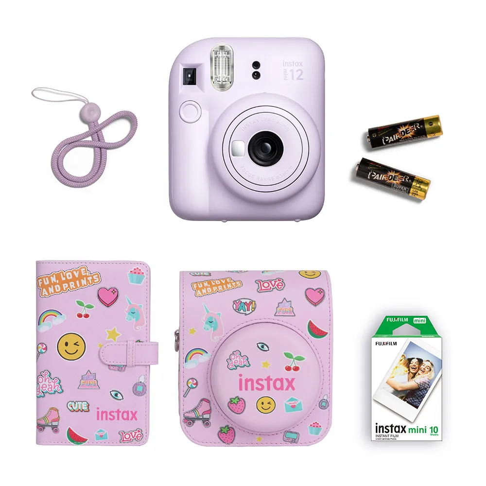 Fujifilm Instax Mini 12 Gift Box Instant Camera + Mini film + Protective Case + Photo Album