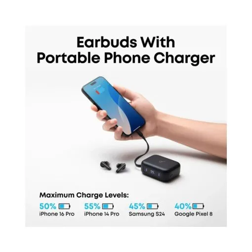 Soundcore By Anker P41i Wireless Earbuds with Portable Phone Charger (Built-in)