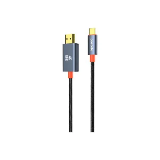 Porodo Woven Cable Type-C to HDMI - C to Lightning