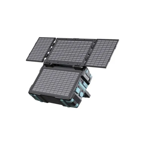 powerology portable solar power generator 284wh 300w qc