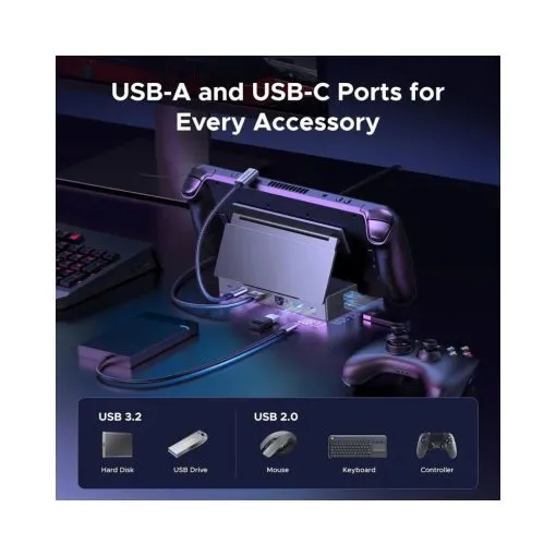 UGREEN - CM800 Steam Deck Dock 9-in-1 Docking Station, 4K@120Hz