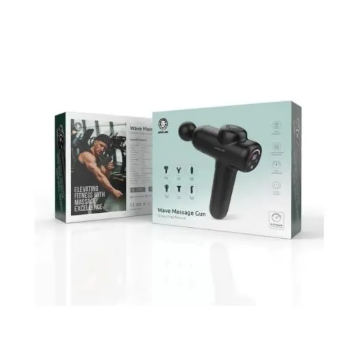green lion wave massage gun black