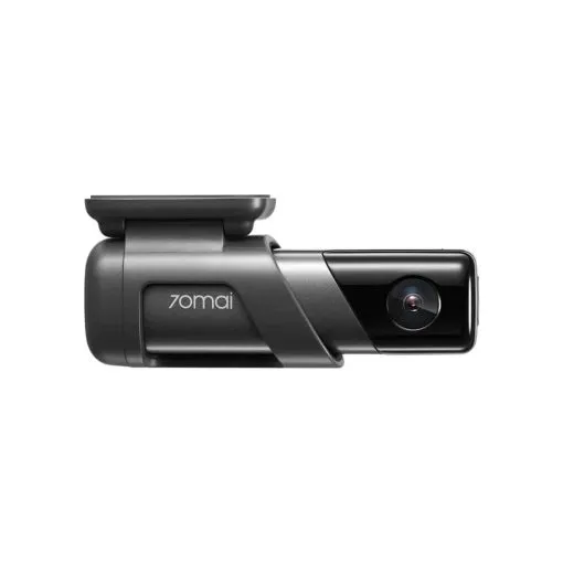70mai Dash Cam M500 2.7K mounted discreetly behind a car rearview mirror