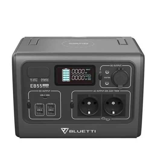 bluetti poweroak eb55 portable power station | 700w 537wh
