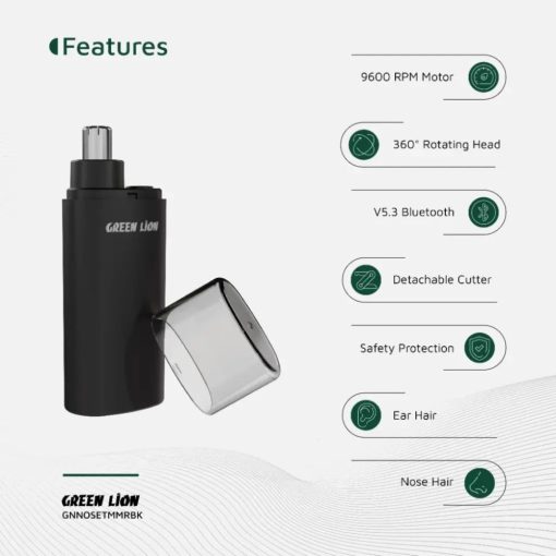 green lion nose pro nose and ear trimmer black