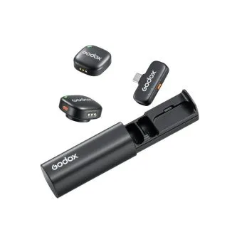 godox c01 – 2 person wireless microphone system – usb c – 2.4 ghz – black
