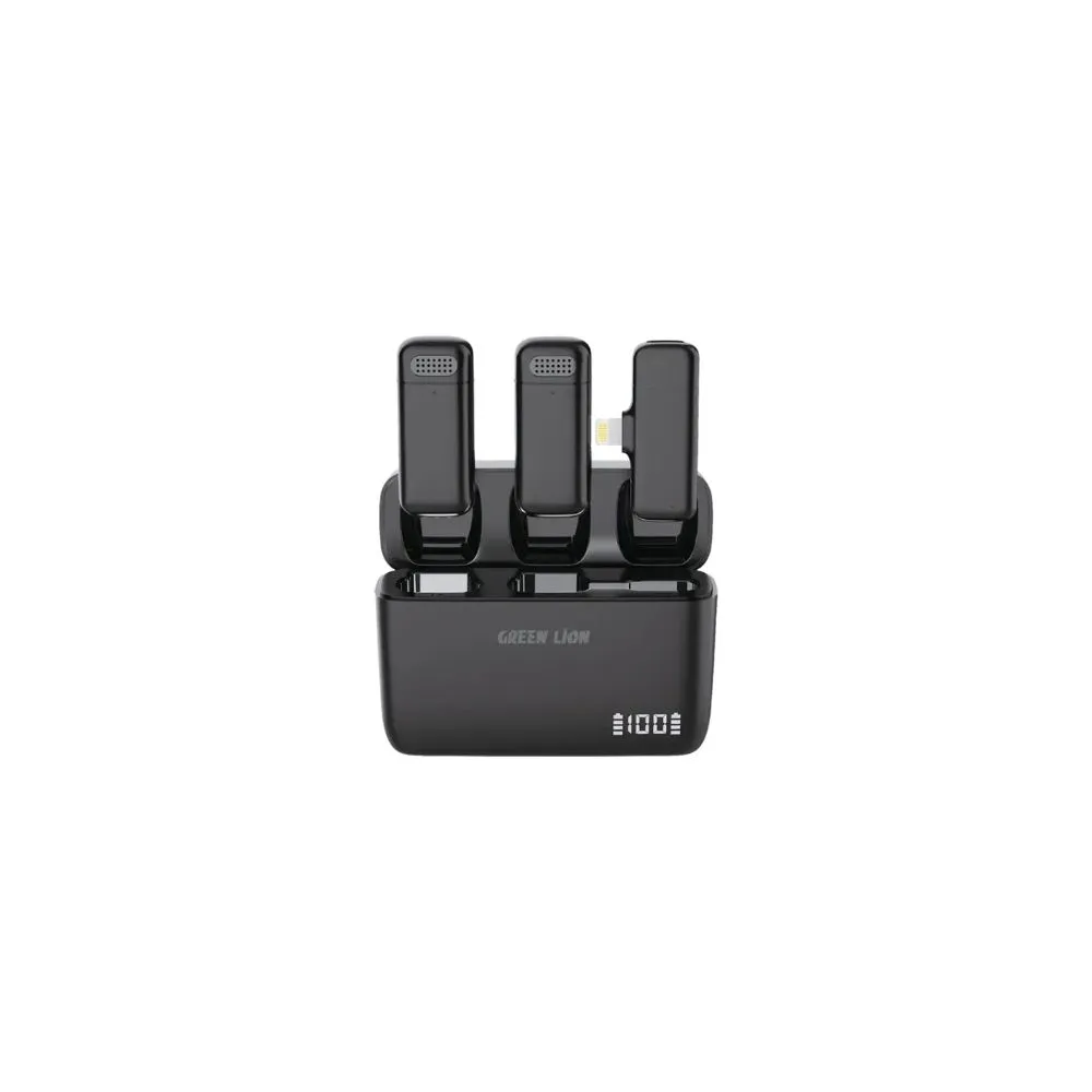 Green Lion Duo Cast Wireless Mic – Black (Lightning)