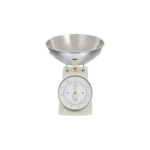 green lion vintage kitchen scale cream