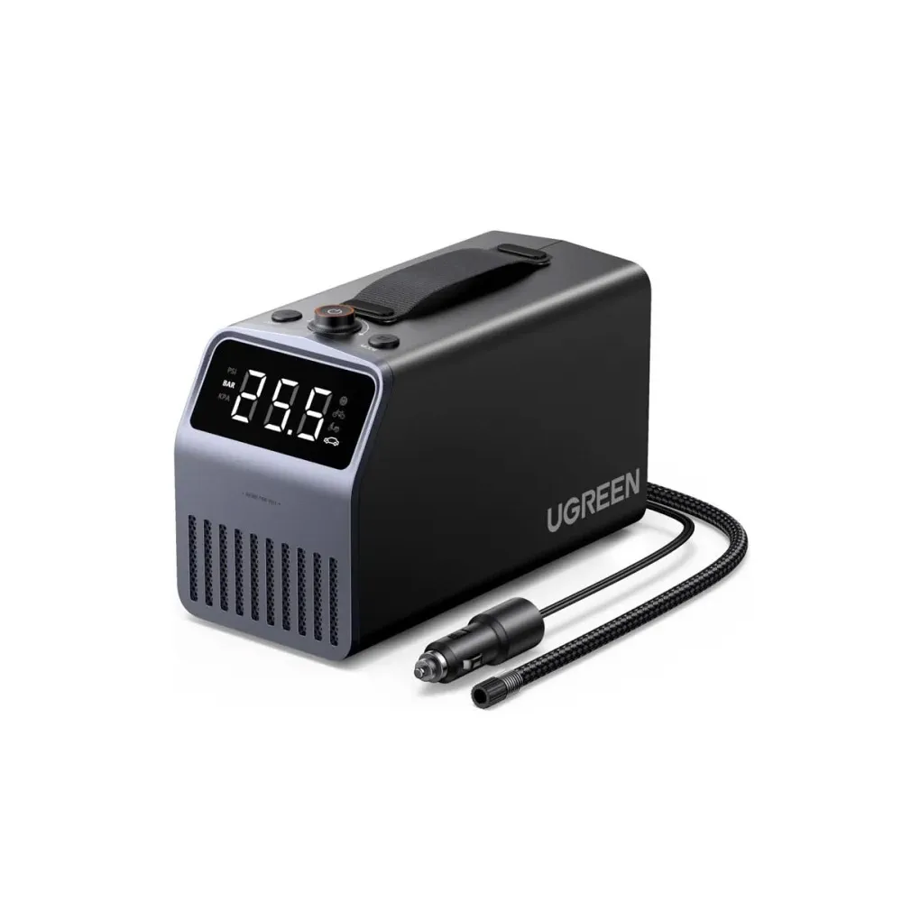 UGREEN - ET723 150PSI Pro Tire Inflator, Corded & Cordless Built-in Battery, Air Compressor with LED Display & Auto Shutoff - 35976