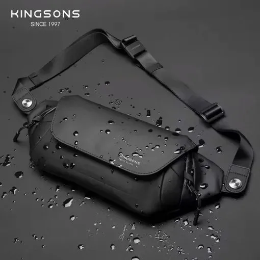 kingsons ks3248w compact edc sling – water proof crossbody with magnetic buckle