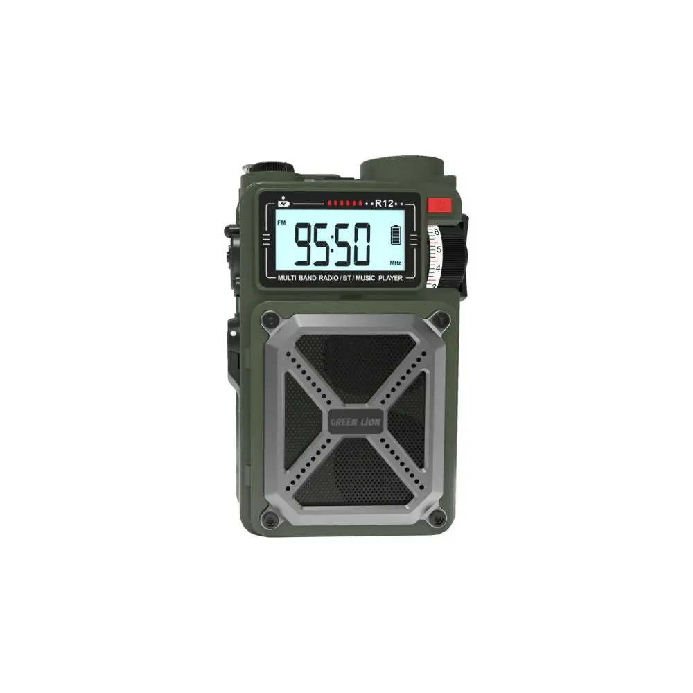 Green Lion Vintage Solar Pro Radio | Speaker | Power Bank | Flashlight – Green
