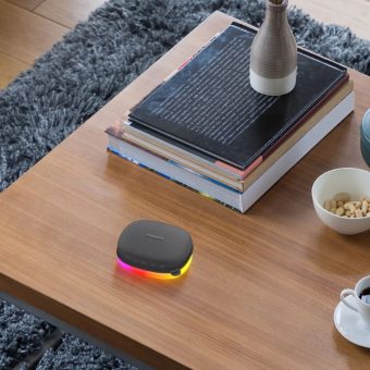 philips tas2307– bluetooth speaker with lights – 7h battery – passive radiator – black