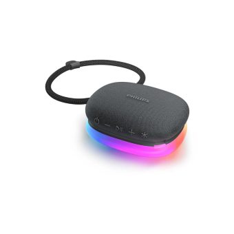 philips tas2307– bluetooth speaker with lights – 7h battery – passive radiator – black