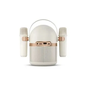 philips tas2509wt/00 – wireless karaoke speaker – 2 wireless mics – 15h battery – white