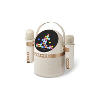 philips tas2509wt/00 – wireless karaoke speaker – 2 wireless mics – 15h battery – white