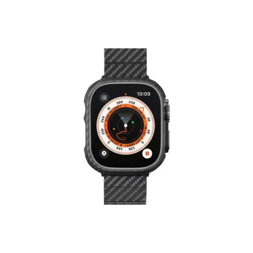 pitaka air case for apple watch ultra (600d black/grey twill)