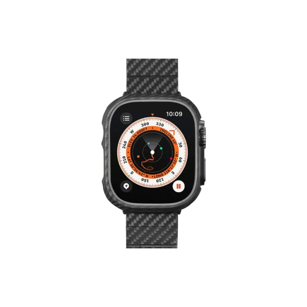 pitaka air case for apple watch ultra (600d black/grey twill)