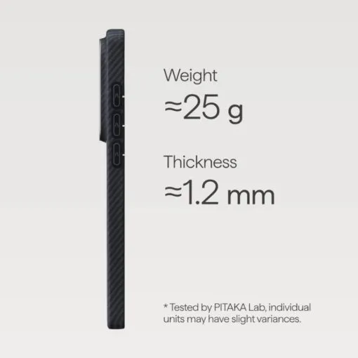 pitaka galaxy s26 ultra edge case black/grey twill