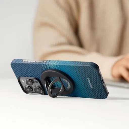 pitaka grip3 aramid fiber phone ring & stand