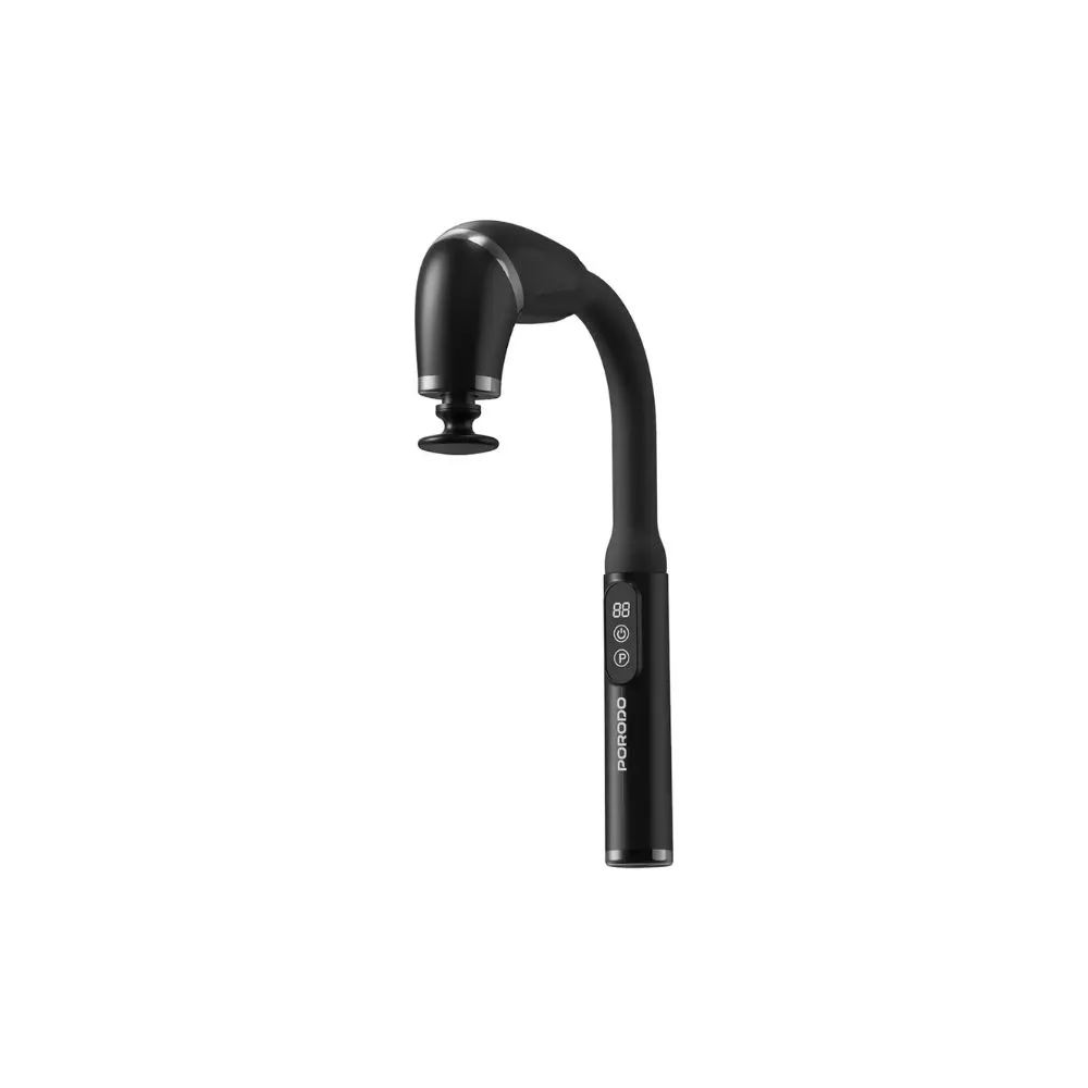 porodo lifestyle u shaped handle 4 head deep massager black