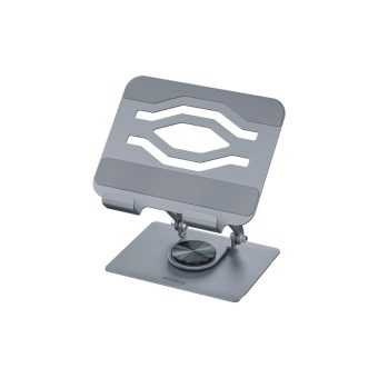 porodo zelo 360° rotatable tablet holder – gray – carbon steel – 7" 13" compatibility