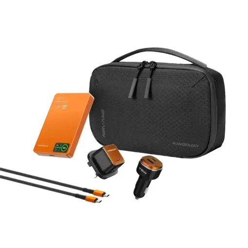 powerology-nirvano-5-in-1-power-travel-kit-in-black-and-orange