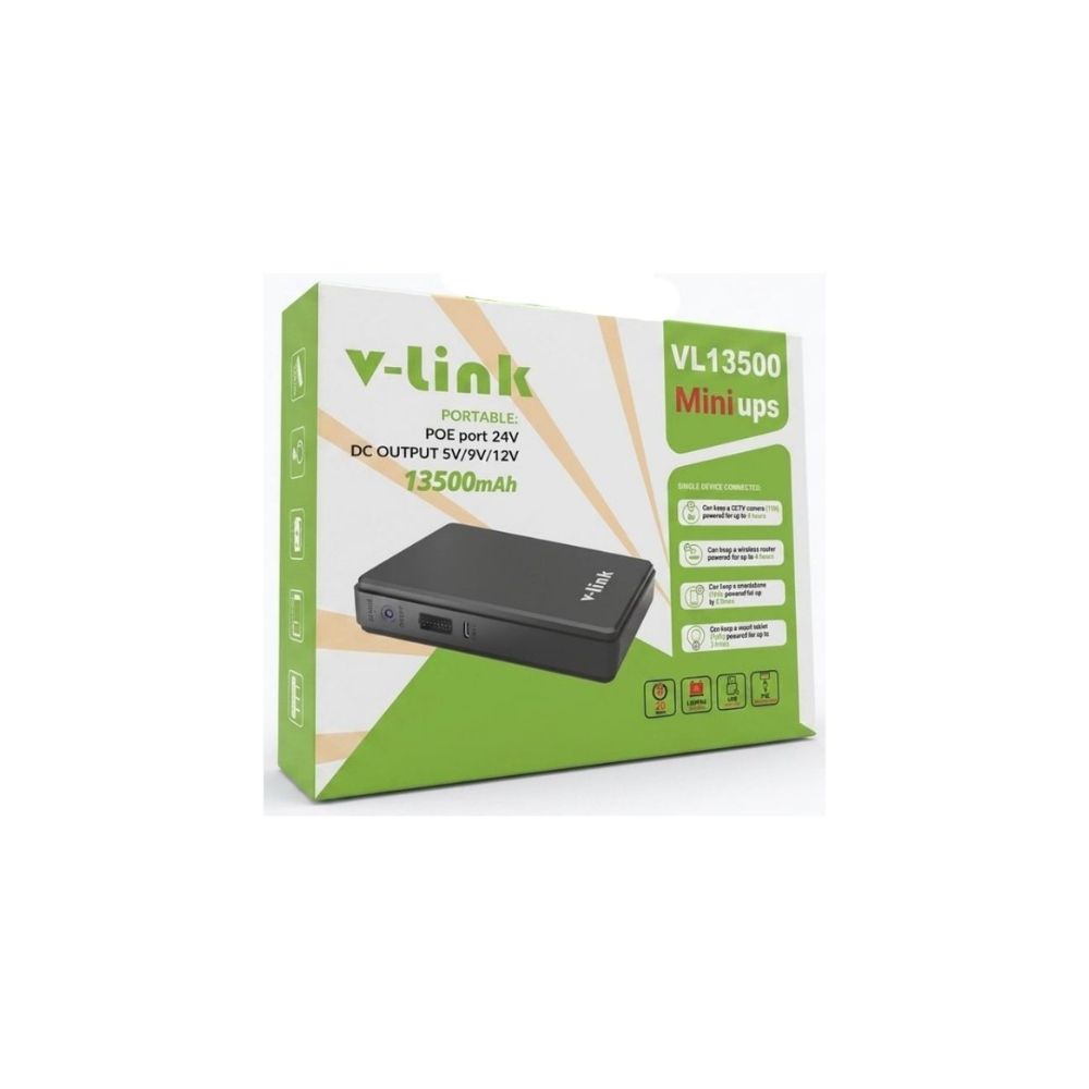 v link 13500mah mini ups for routers & 5v dc devices