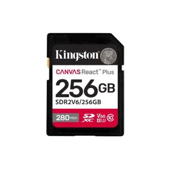 kingston canvas react plus v60 high speed uhs ii u3 sdxc memory card 128gb