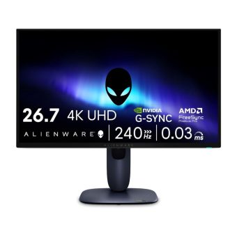 alienware aw2725q 27" 4k uhd 240hz 0.03ms qd oled frameless gaming monitor with g sync compatible & freesync premium pro