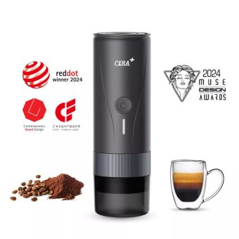 cera+ professional mini electric espresso maker (pcm04a) specialty version 20 bar pressure 7500mah battery ceramic heating wireless portable coffee machine