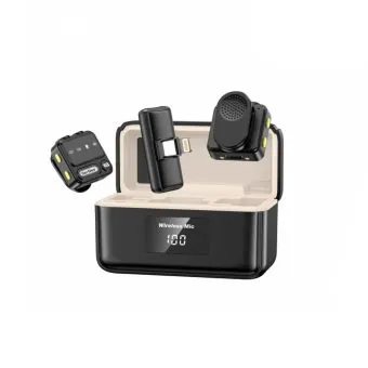go des 2 in 1 wireless lapel clip microphone with u shaped receiver