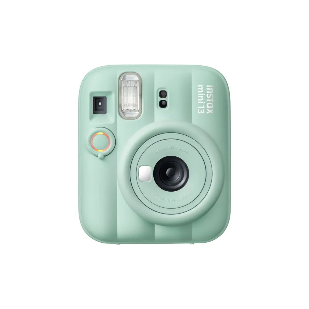 fujifilm instax mini 13 instant camera | built in self timer & selfie mirror | automatic exposure | twist to power lens system green