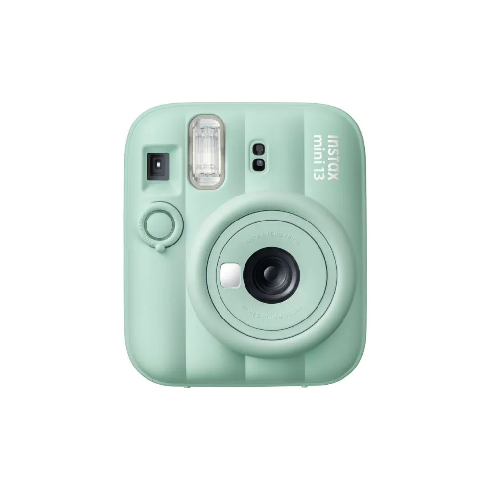 fujifilm instax mini 13 instant camera | built in self timer & selfie mirror | automatic exposure | twist to power lens system green