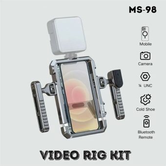 jmary ms 98 wireless remote aluminum smartphone video rig kit