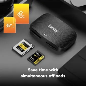 lexar professional cfexpress type b / sd usb 3.2 gen 2 reader (rw520)