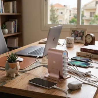 case logic 7.1a five port usb charging station – multi device hub – 35w output
