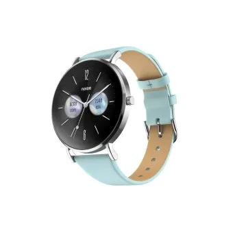 noisefit diva 2 premium smartwatch | 1.43" amoled display | sleek metallic dial | bluetooth calling silver blue