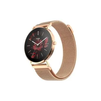 noisefit diva 2 premium smartwatch | 1.43" amoled display | sleek metallic dial | bluetooth calling silver blue