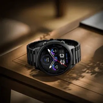 noisefit halo plus premium smartwatch | 1.46" amoled display | stainless steel elite build