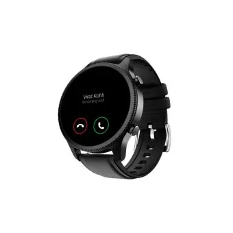noisefit halo smartwatch premium | 1.43" amoled display | bluetooth calling classic black