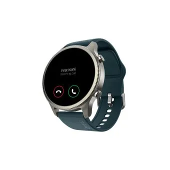 noisefit halo smartwatch premium | 1.43" amoled display | bluetooth calling classic black