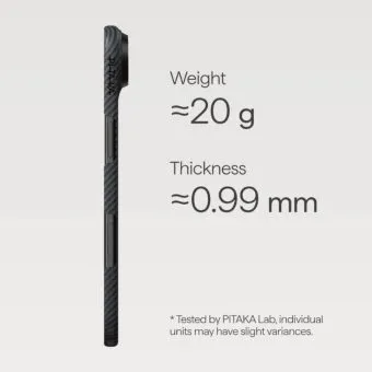 pitaka iphone 17 air edge case black