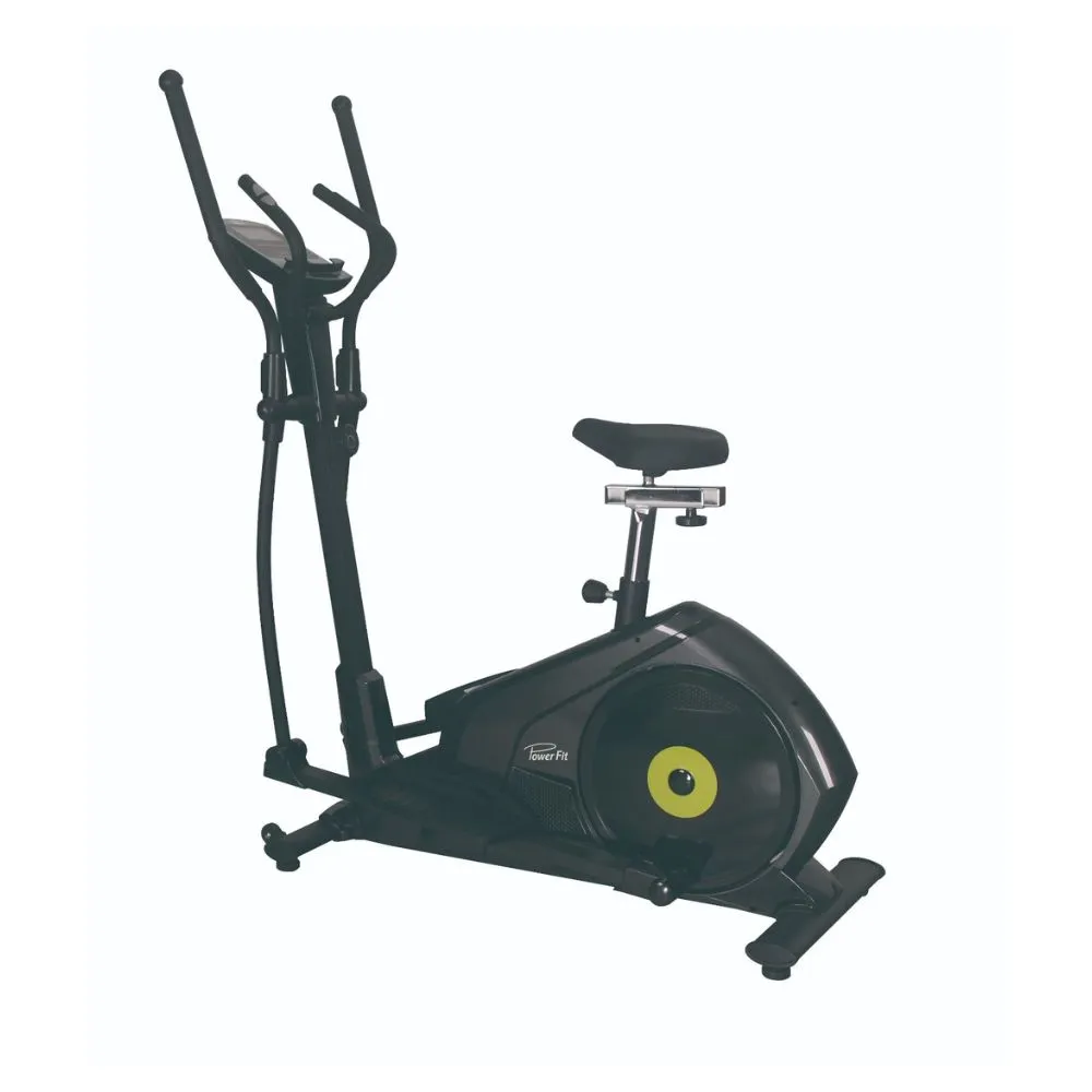 powerfit elliptical cross trainer – green edition – adjustable seat – 130 kg capacity