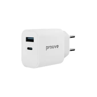 proove rapid 20w dual port wall charger (type c + usb)
