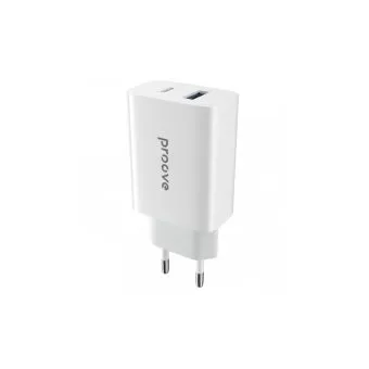 proove rapid 20w dual port wall charger (type c + usb)