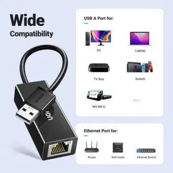 ugreen usb a to ethernet adapter (10/100 mbps)