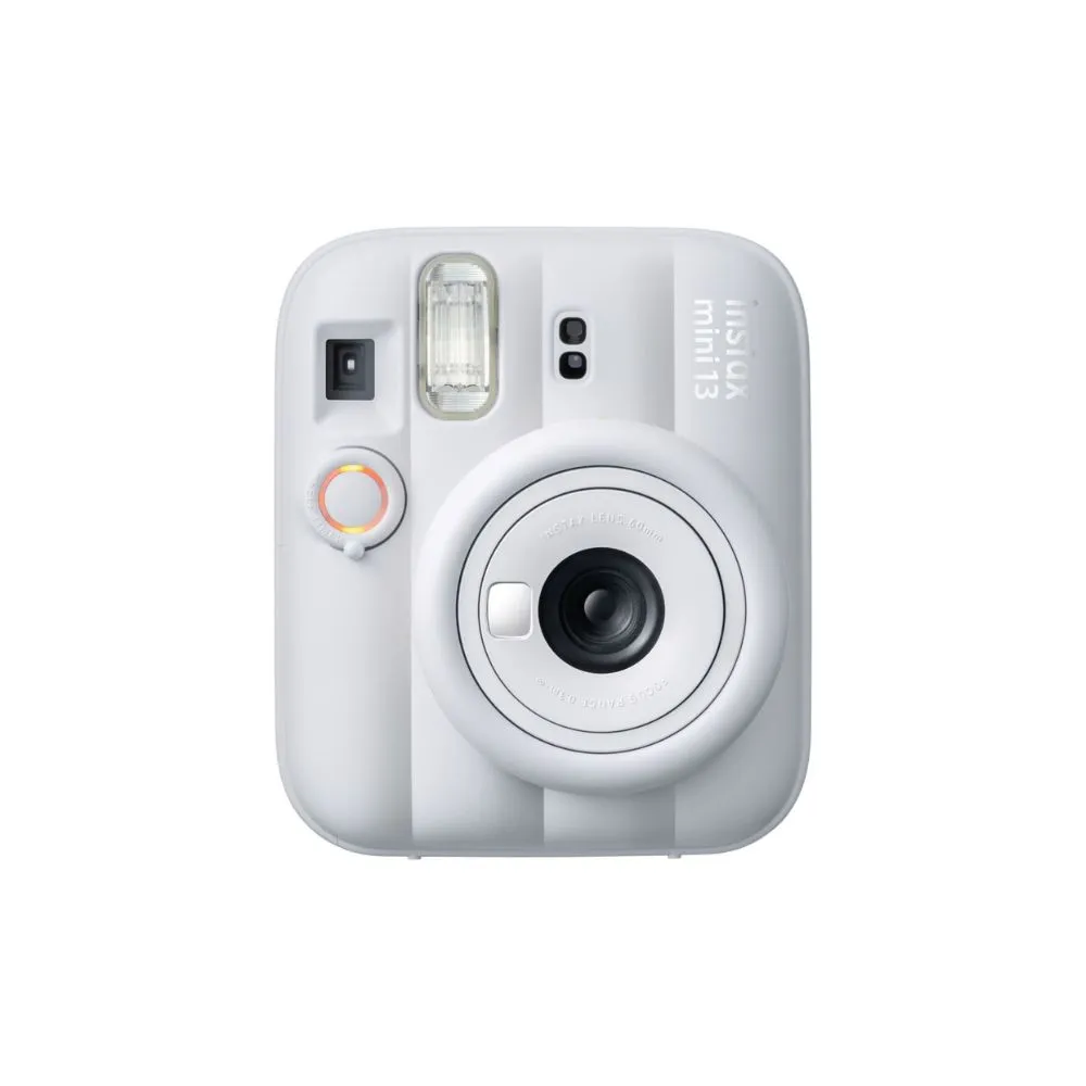 fujifilm instax mini 13 instant camera | built in self timer & selfie mirror | automatic exposure | twist to power lens system white