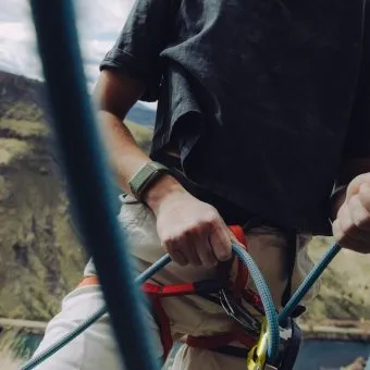 whwhoop 5.0 navigator band | ridgeline grey & evergreen | abrasion resistant tactical strap | no slip foldover clasp