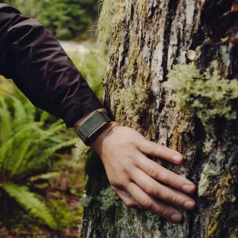 whwhoop 5.0 navigator band | ridgeline grey & evergreen | abrasion resistant tactical strap | no slip foldover clasp
