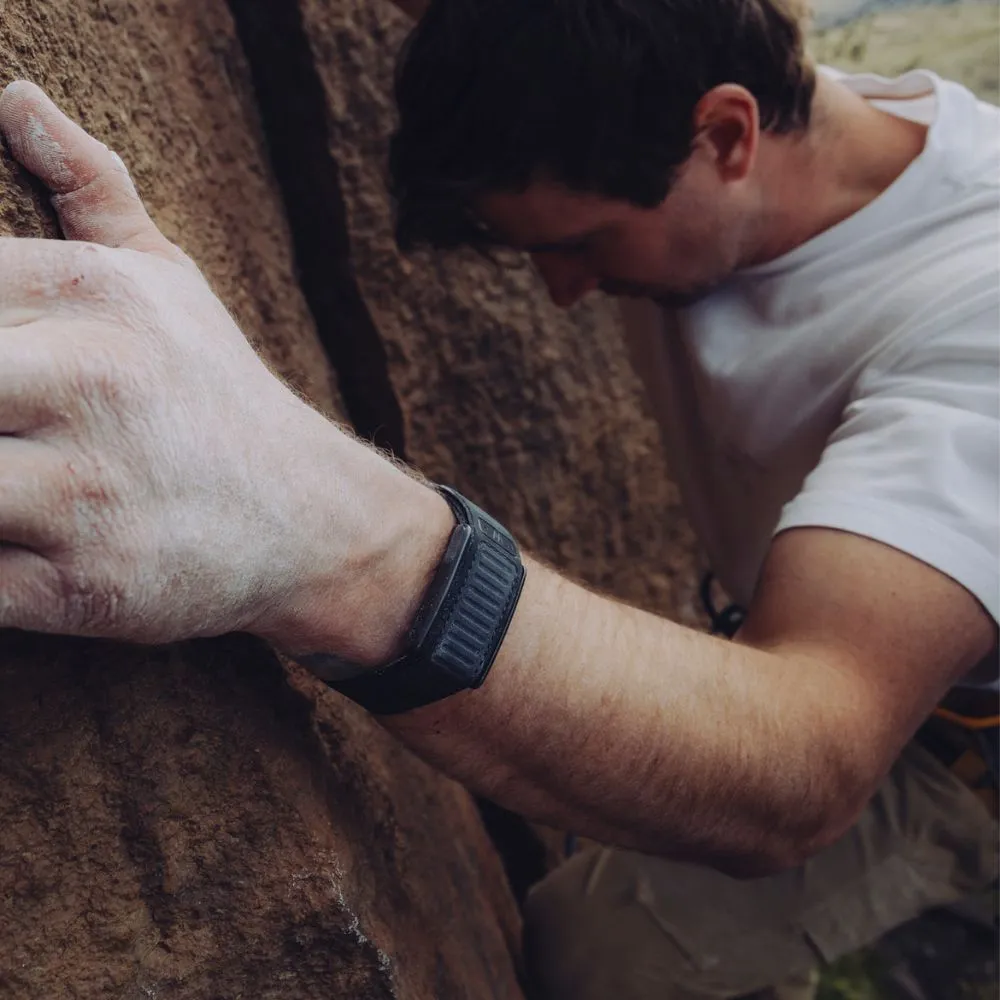 whwhoop 5.0 navigator band | ridgeline grey & evergreen | abrasion resistant tactical strap | no slip foldover clasp